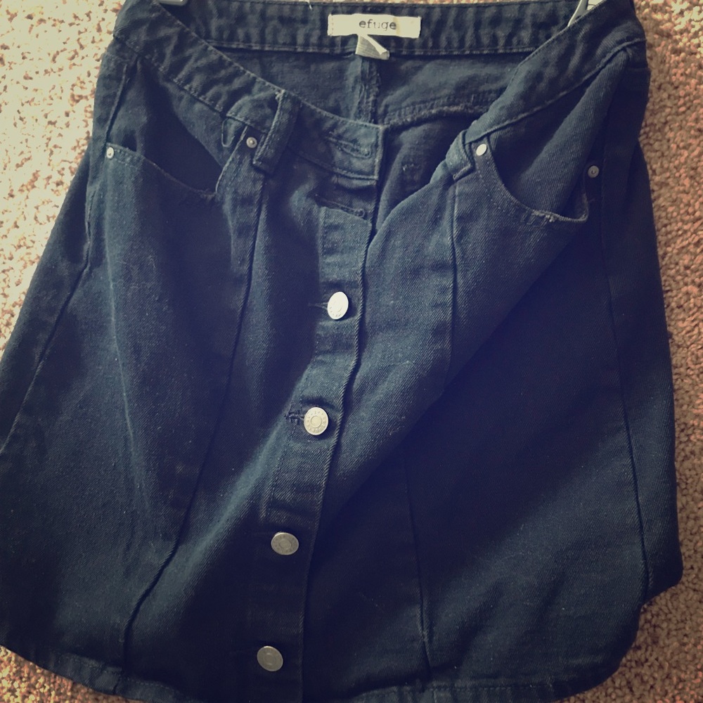 Black jean skirt. NEVER worn